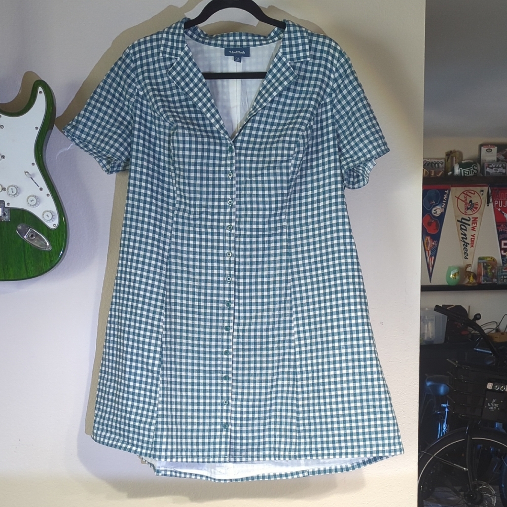 ModCloth Blue Checkered Dress